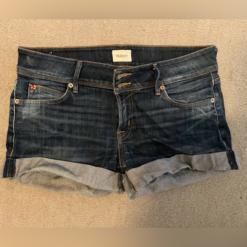 Hudson Jeans Dark Blue Denim Shorts
